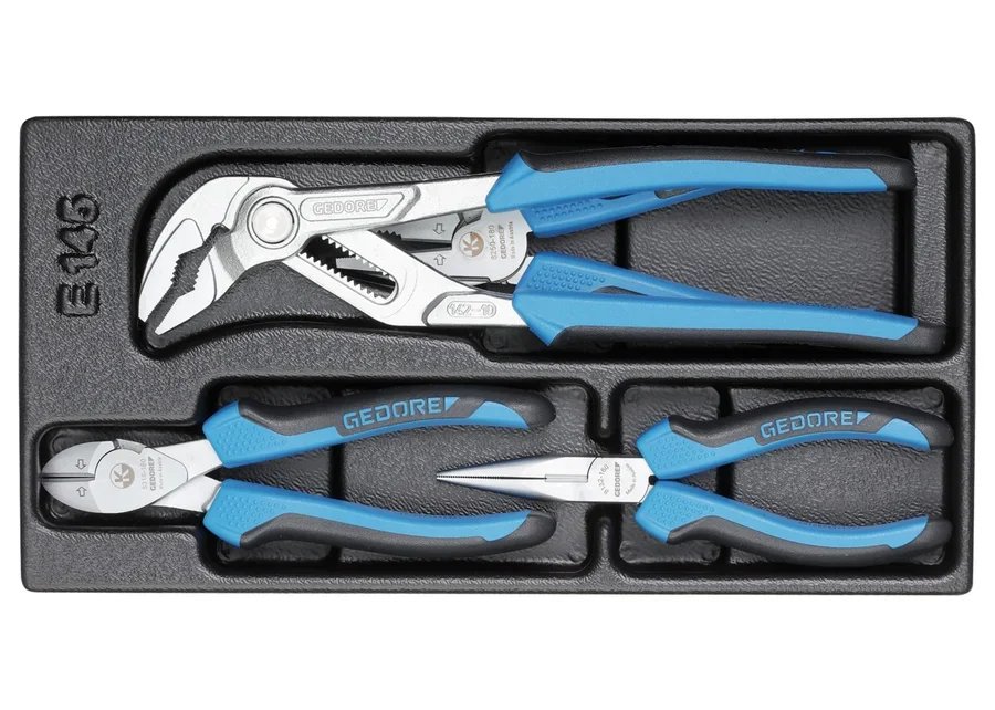 GEDORE 1500 ES-145 Pliers assortment in 1/3 ES-Module