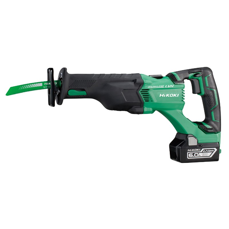 HiKOKI CR18DBL Reciprocating Saw 18V / Maxcut:pipe:130mm / Msplate:19mm / Wood:120mm / Bsl36a18x2 / Uc18ysl3 - photo 2
