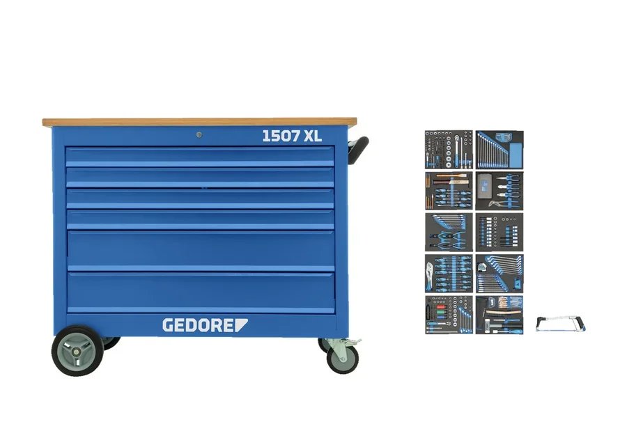 GEDORE 1507 XL-TS-308 Mobile workbench w.tool assortment