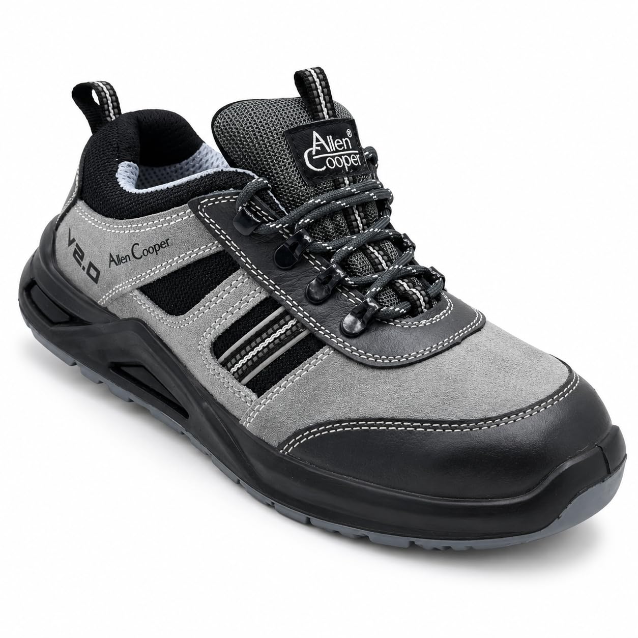 Allen Cooper AC-1156 Safety Shoe, Steel Toe, Grey