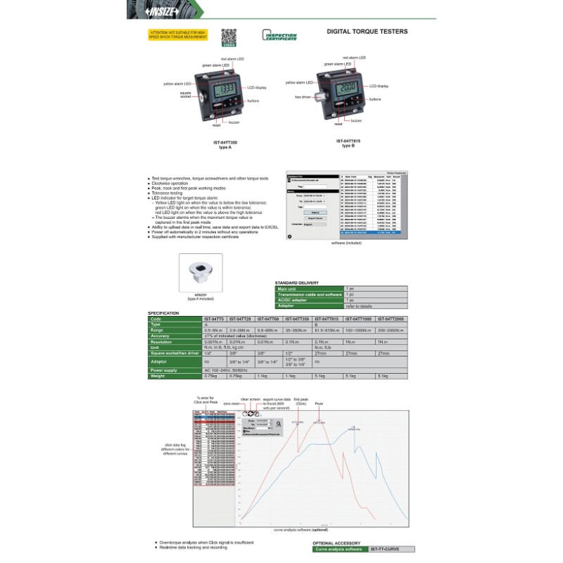 INSIZE IST-04TT5 Digital Torque Tester 0.5~5 N.m - photo 3