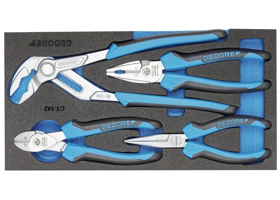 GEDORE 1500 CT1-142 Pliers Assortment in 1/3 Check Tool Module
