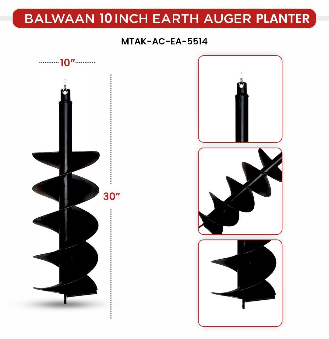 Balwaan 10 Inches Double Spiral Planter for Earth Auger - photo 2