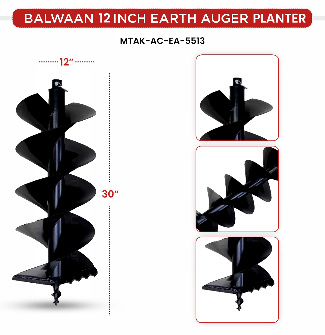 Balwaan 12 Inches Double Spiral Planter for Earth Auger - photo 2