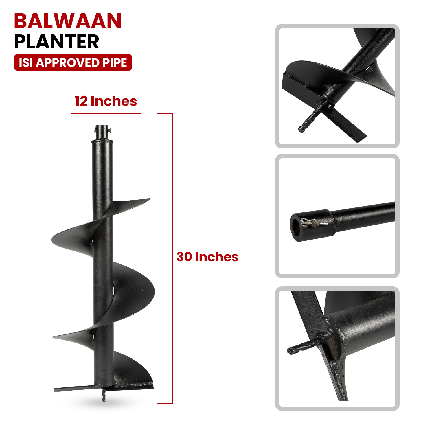 Balwaan 12 Inches Earth Auger Planter - photo 3