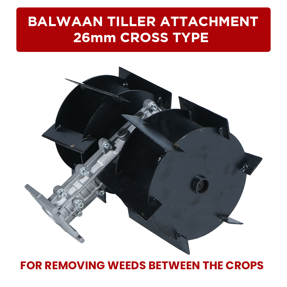 Balwaan 26mm Cross Type Tiller Attachment (14 inch) - Silver - photo 2