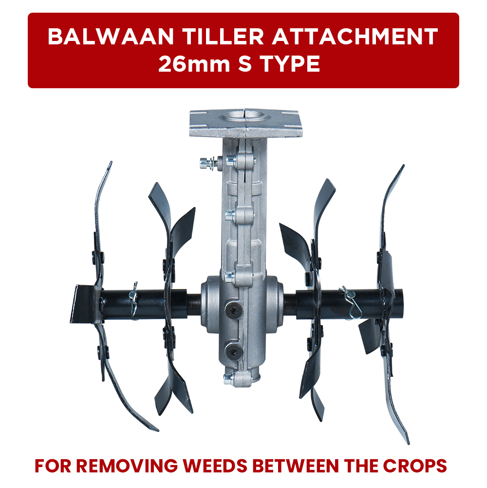Balwaan 26mm S Type Tiller Attachment (11 Inch) - Silver - photo 2