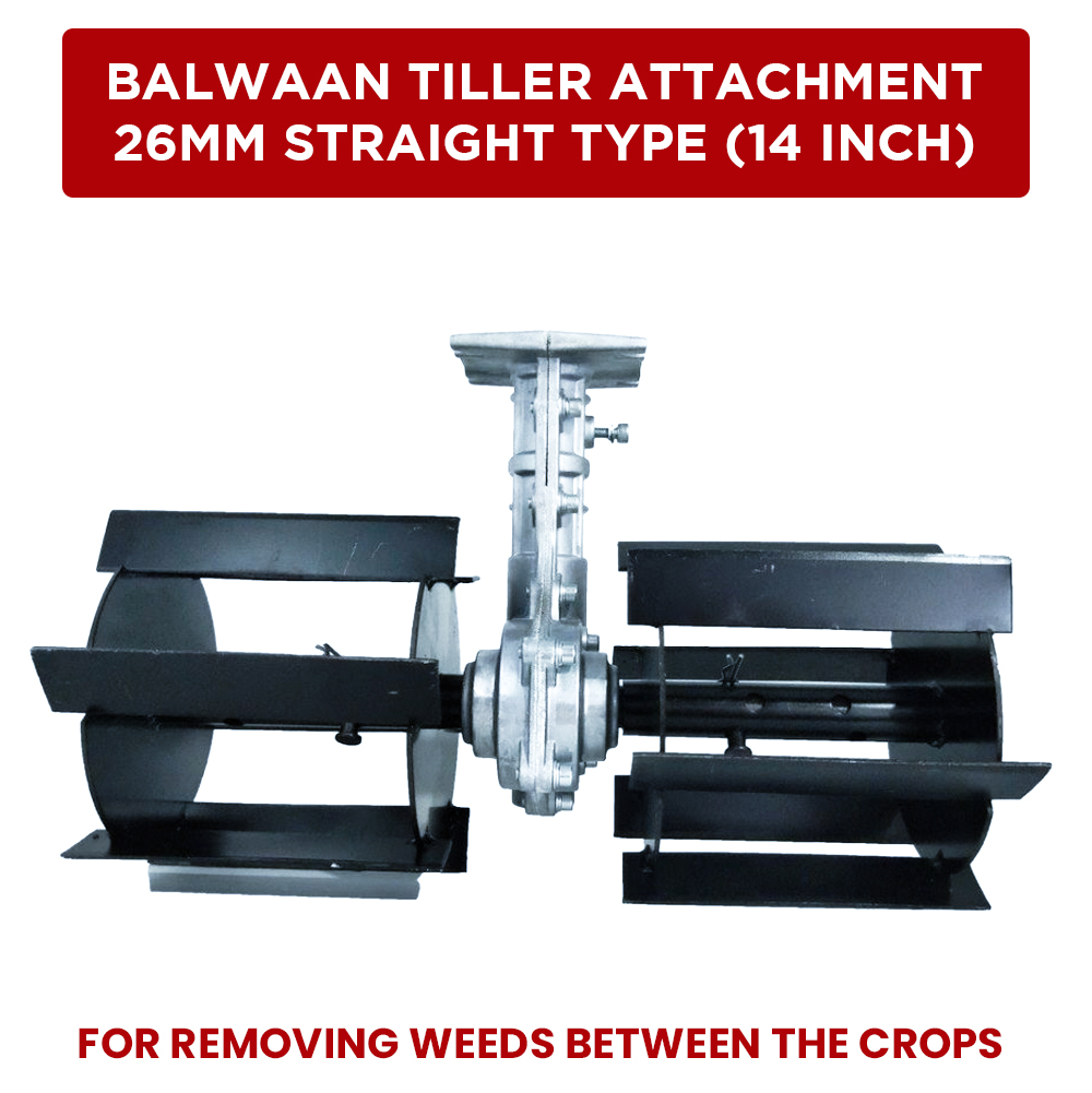 Balwaan 26mm Straight Type Tiller Attachment (14 inch) - Silver - photo 2