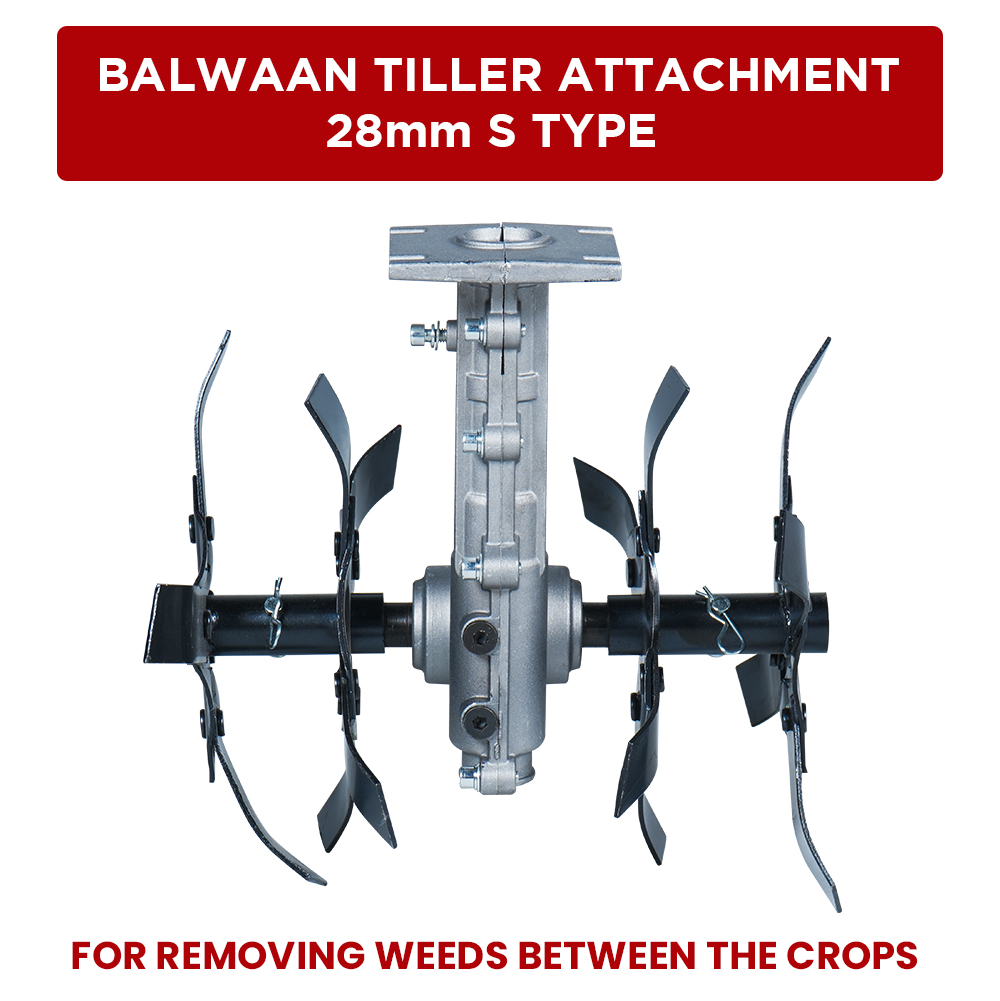 Balwaan 28mm S type Tiller Attachment (11 Inch) - Silver - photo 2