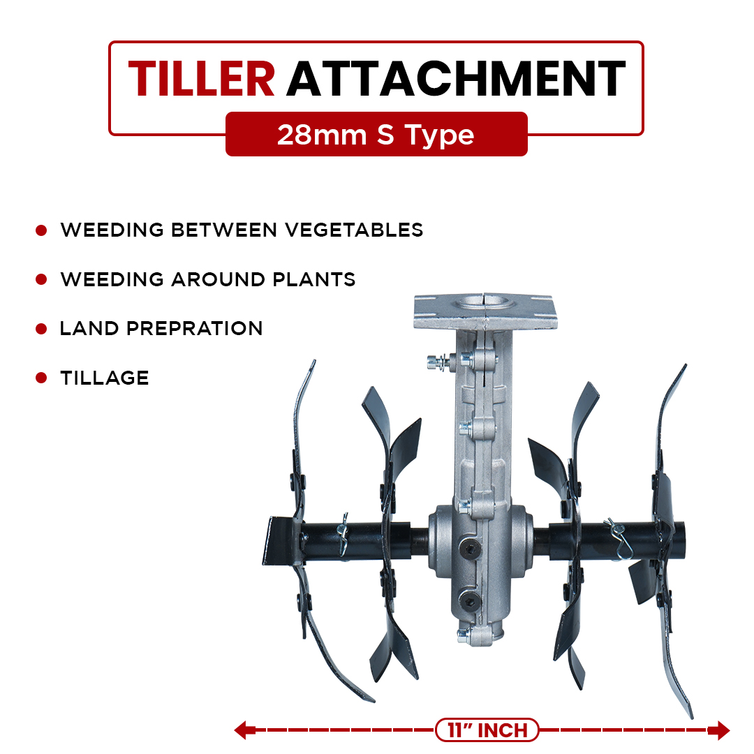 Balwaan 28mm S type Tiller Attachment (11 Inch) - Silver - photo 4