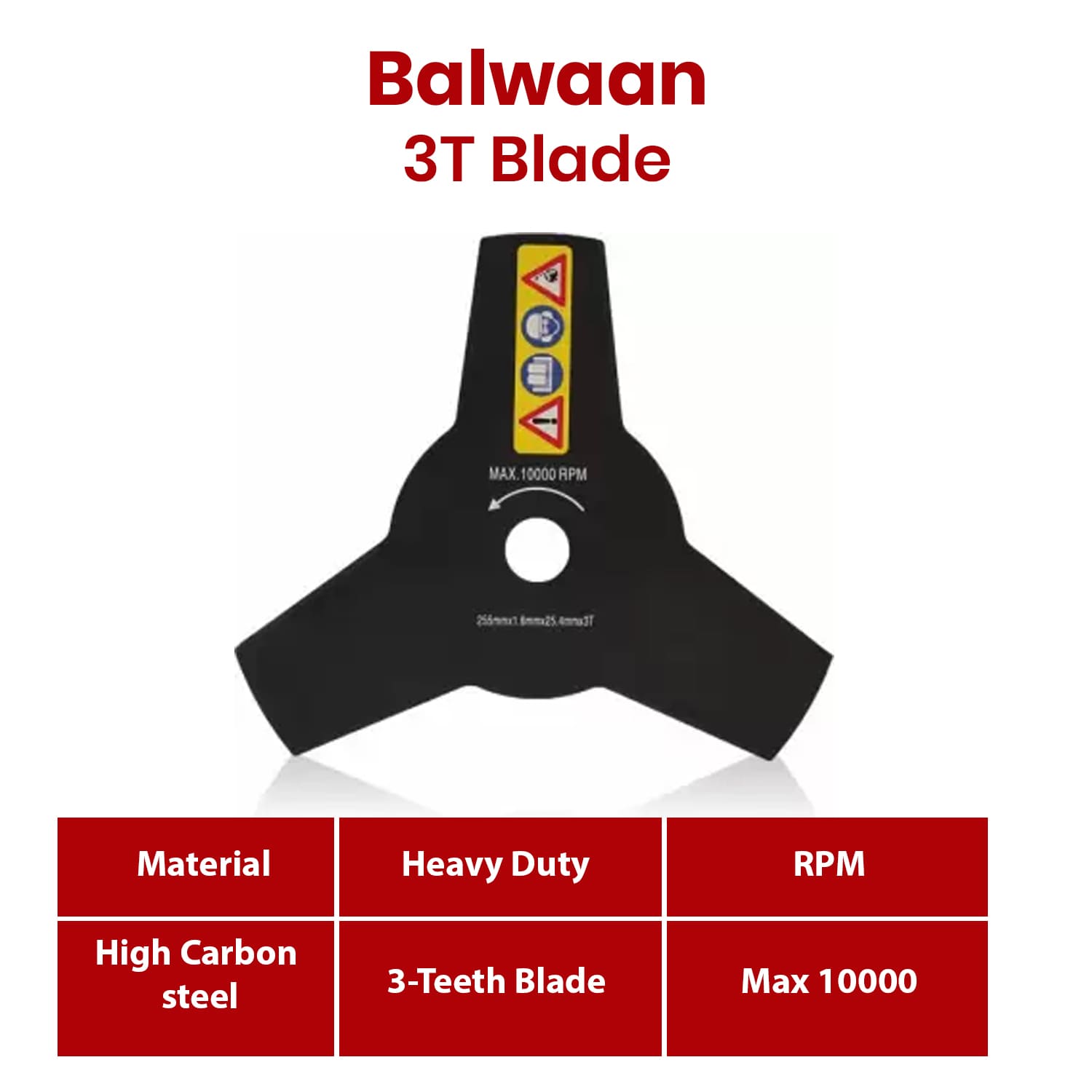 Balwaan 3 teeth Blade for Brush Cutter - photo 6