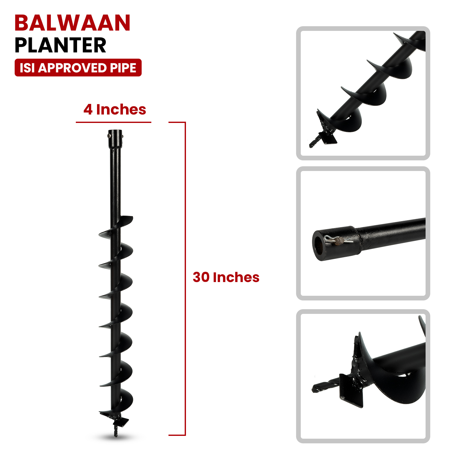 Balwaan 4 Inches Earth Auger Planter - photo 3
