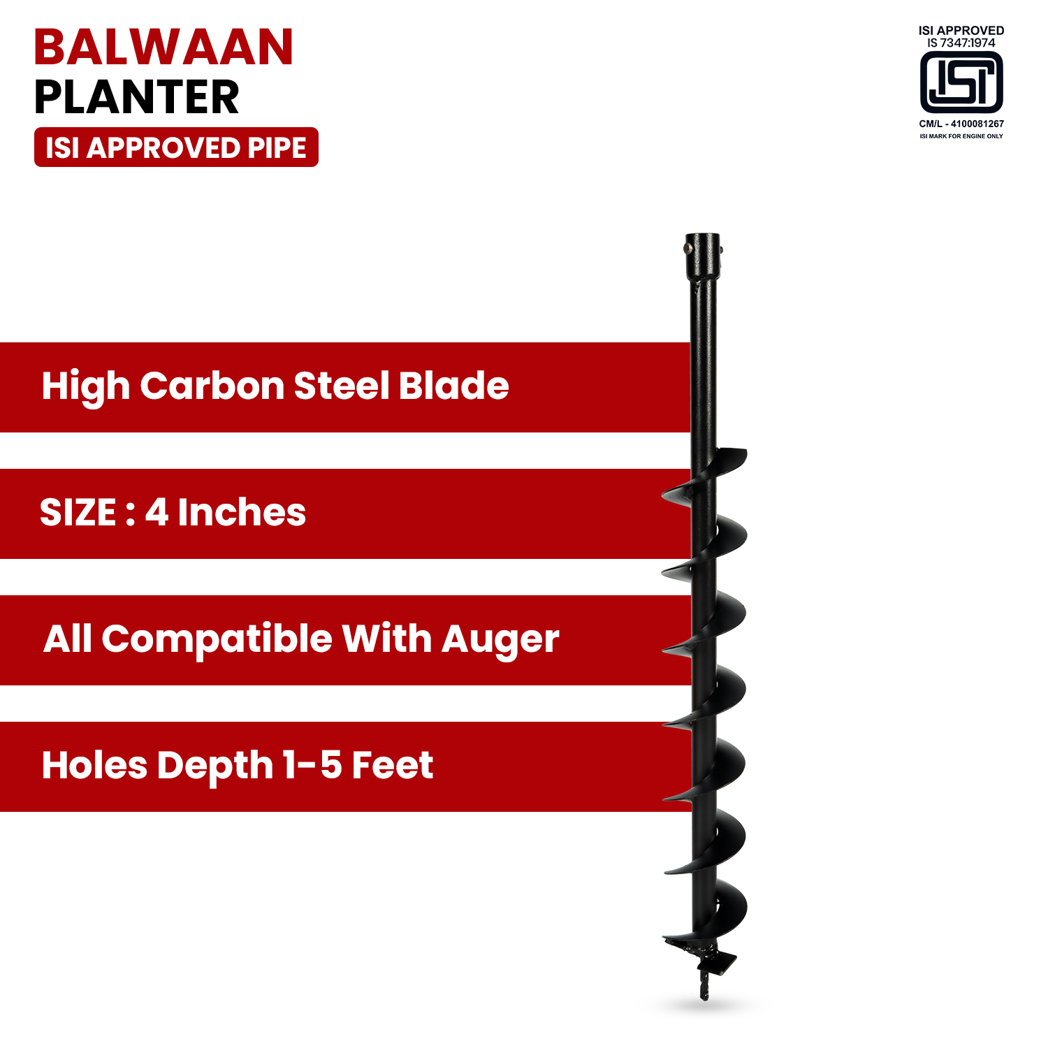 Balwaan 4 Inches Earth Auger Planter - photo 4