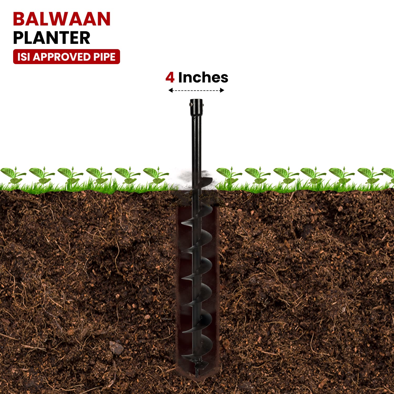 Balwaan 4 Inches Earth Auger Planter - photo 5