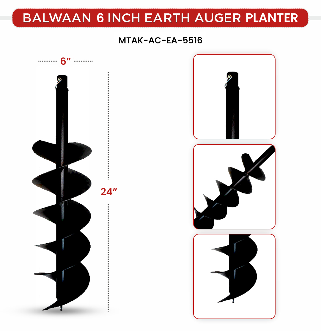 Balwaan 6 Inches Double Spiral Planter for Earth Auger - photo 2