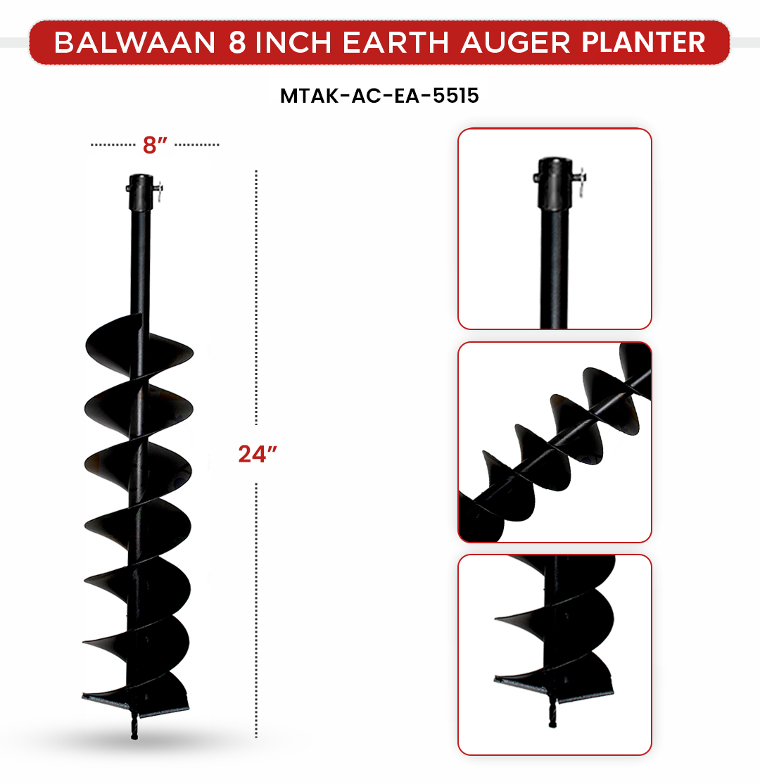 Balwaan 8 Inches Double Spiral Planter for Earth Auger - photo 2