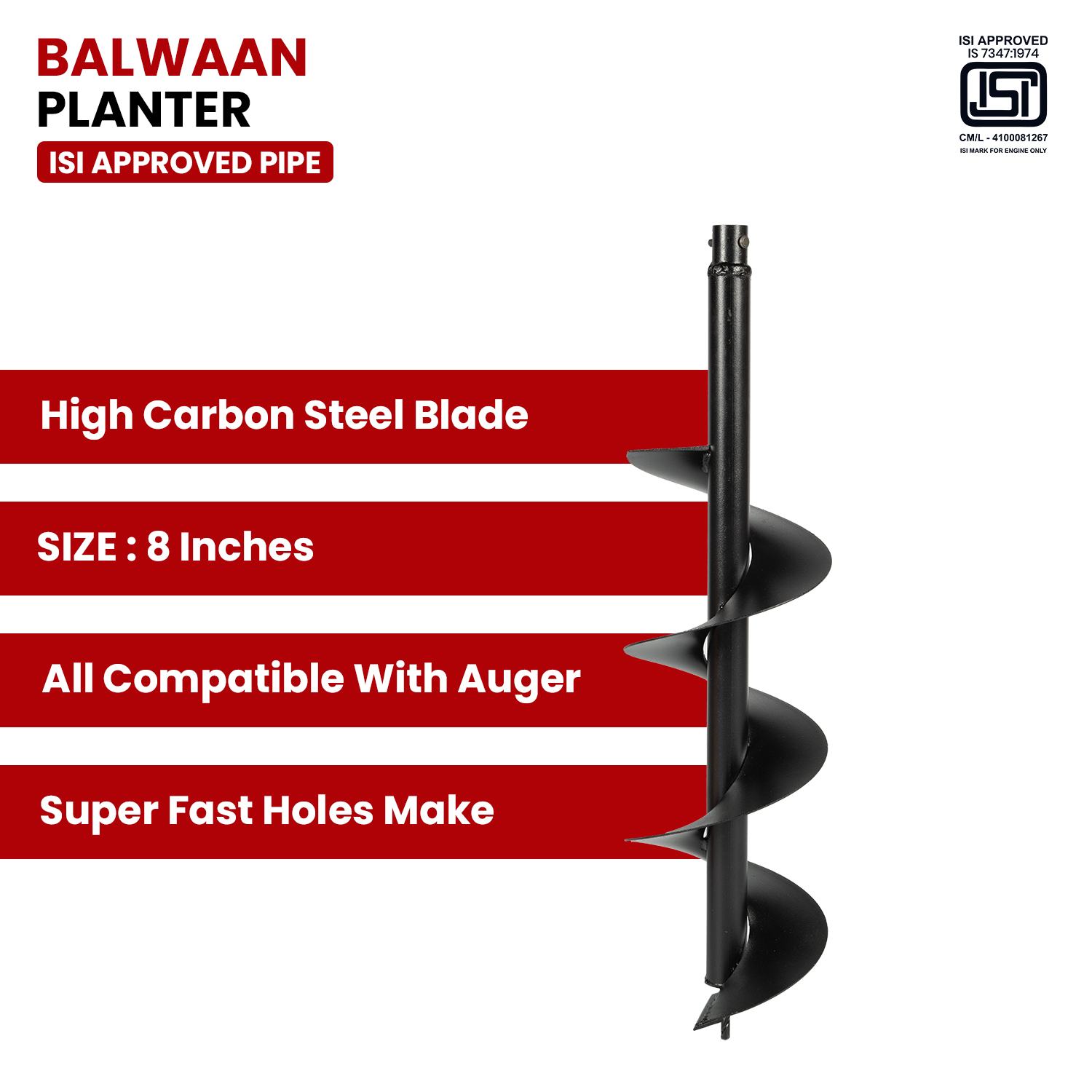 Balwaan 8 Inches Earth Auger Planter - photo 4