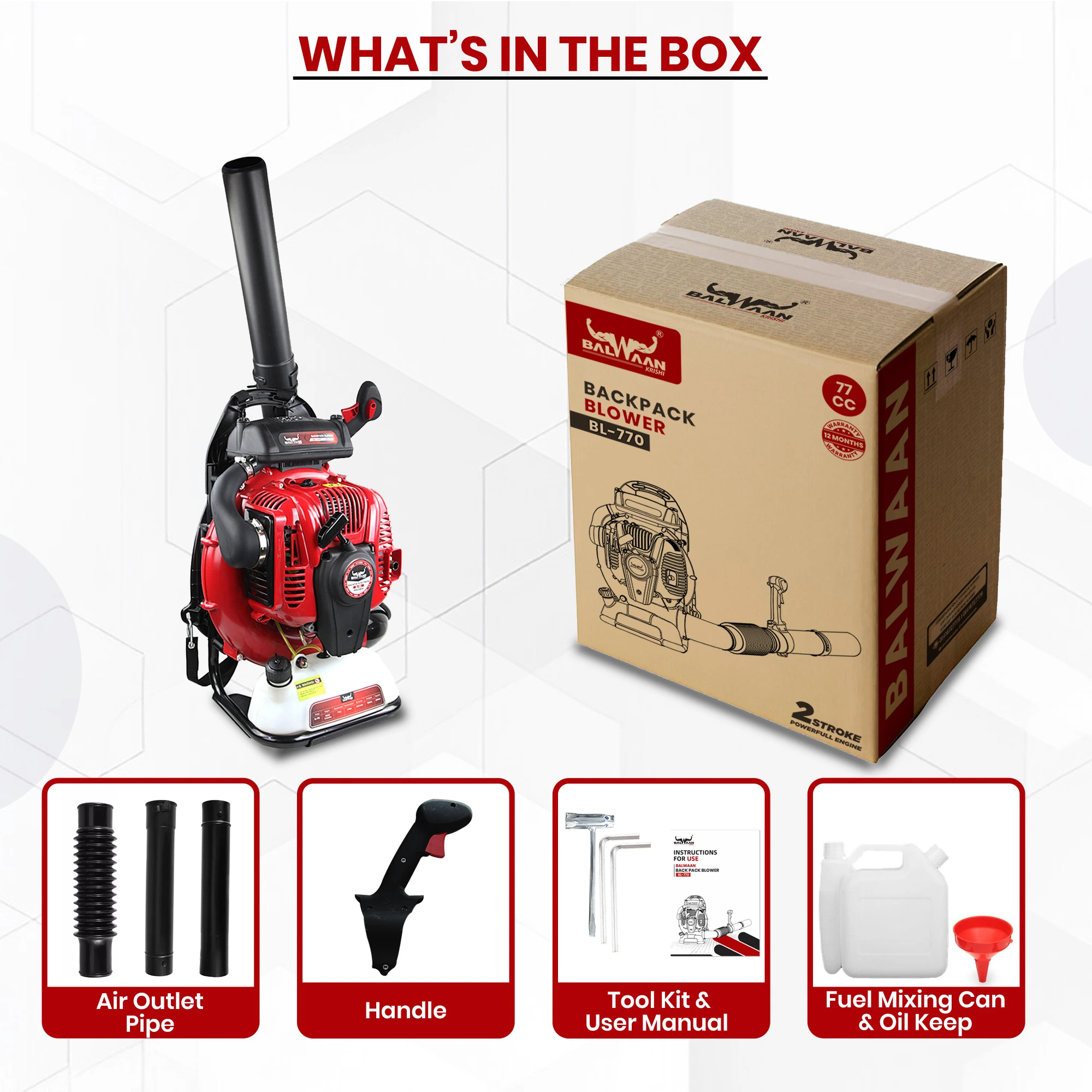 Balwaan BL-770 Backpack Leaf Blower - photo 5