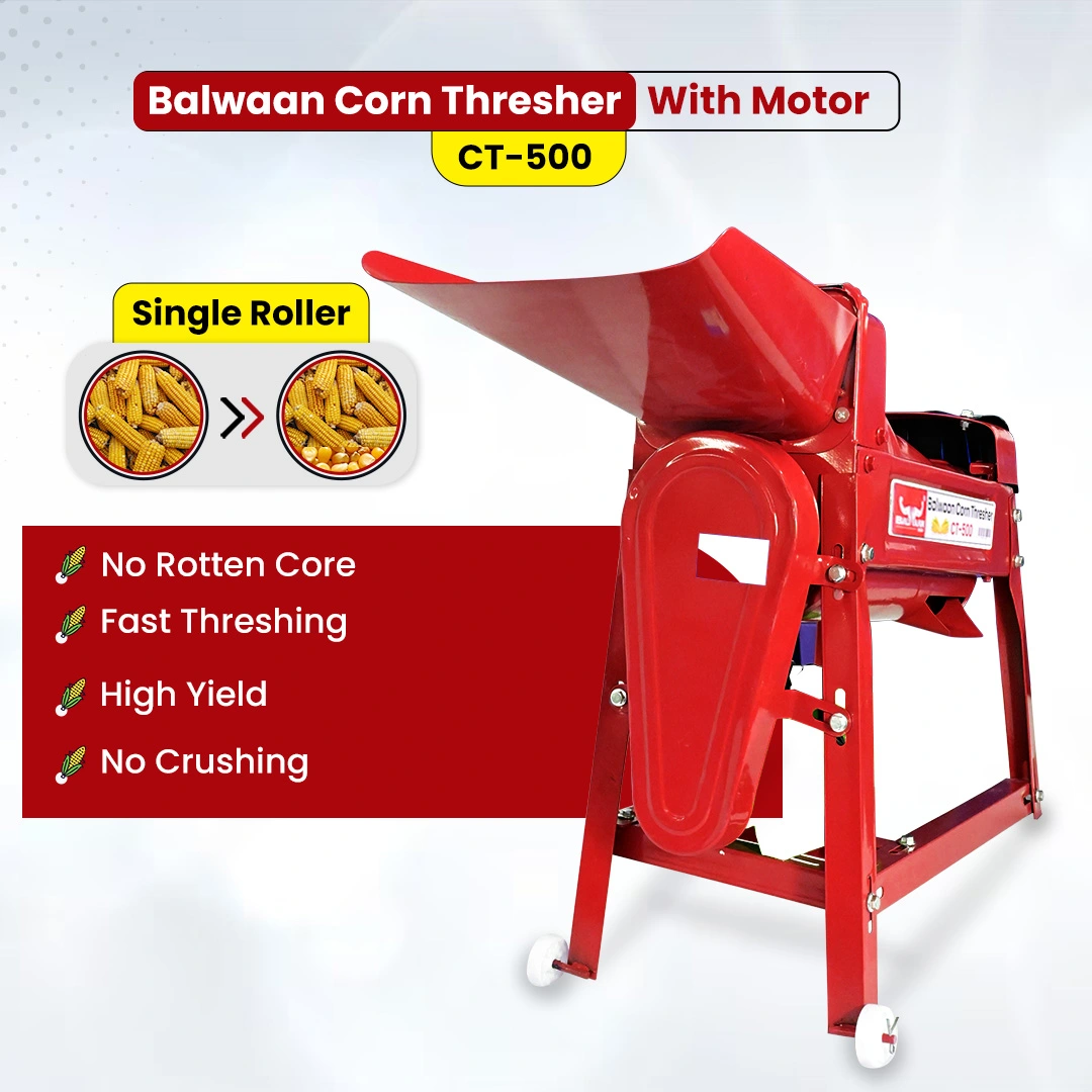 Balwaan Corn Thresher CT-500 With Motor (Red) - photo 4