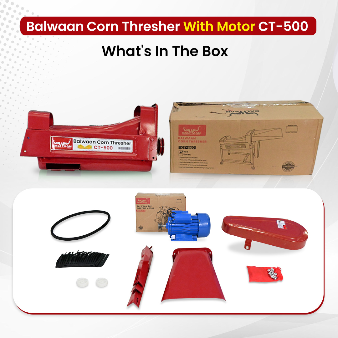 Balwaan Corn Thresher CT-500 With Motor (Red) - photo 3