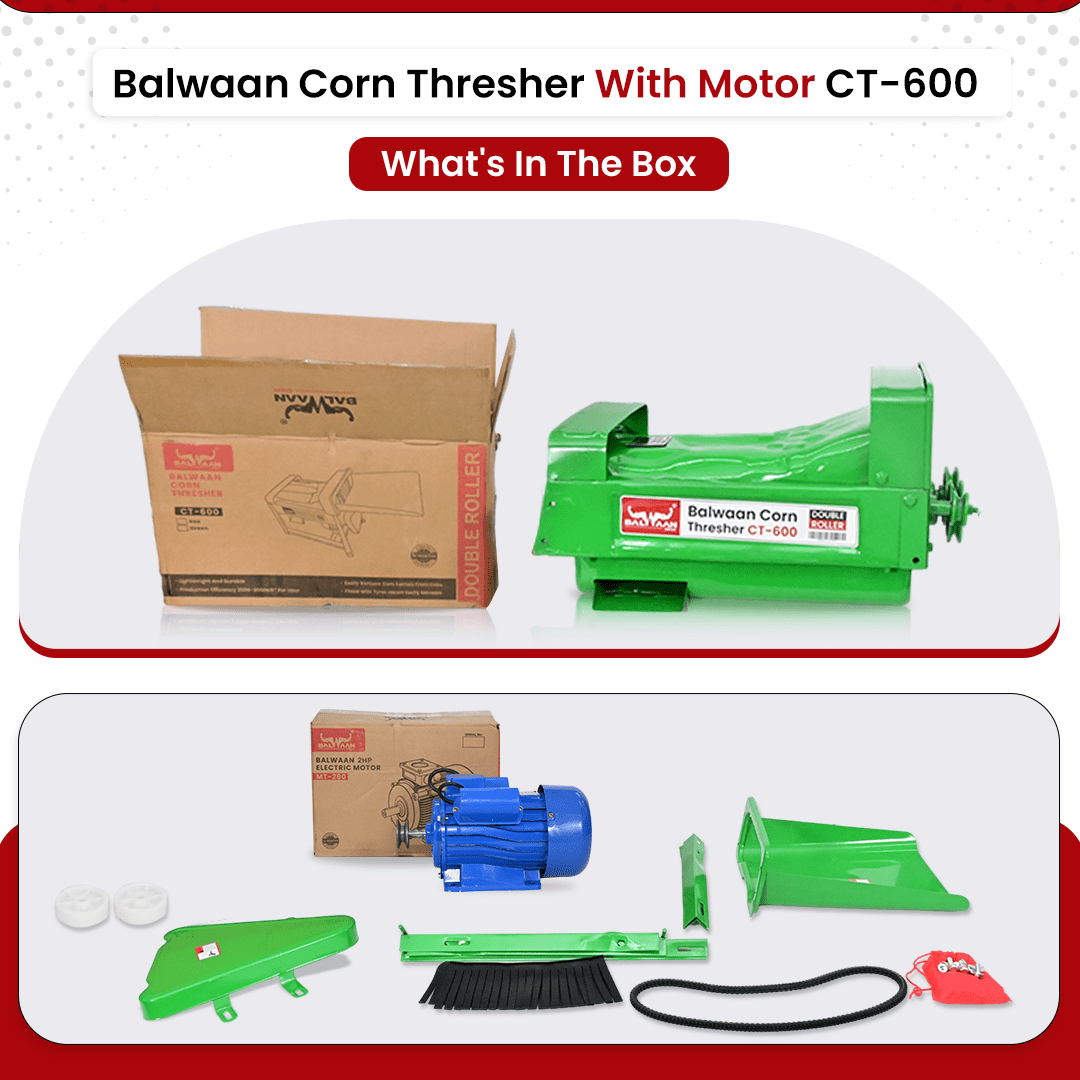 Balwaan Corn Thresher CT-600 With Motor (Green) - photo 3