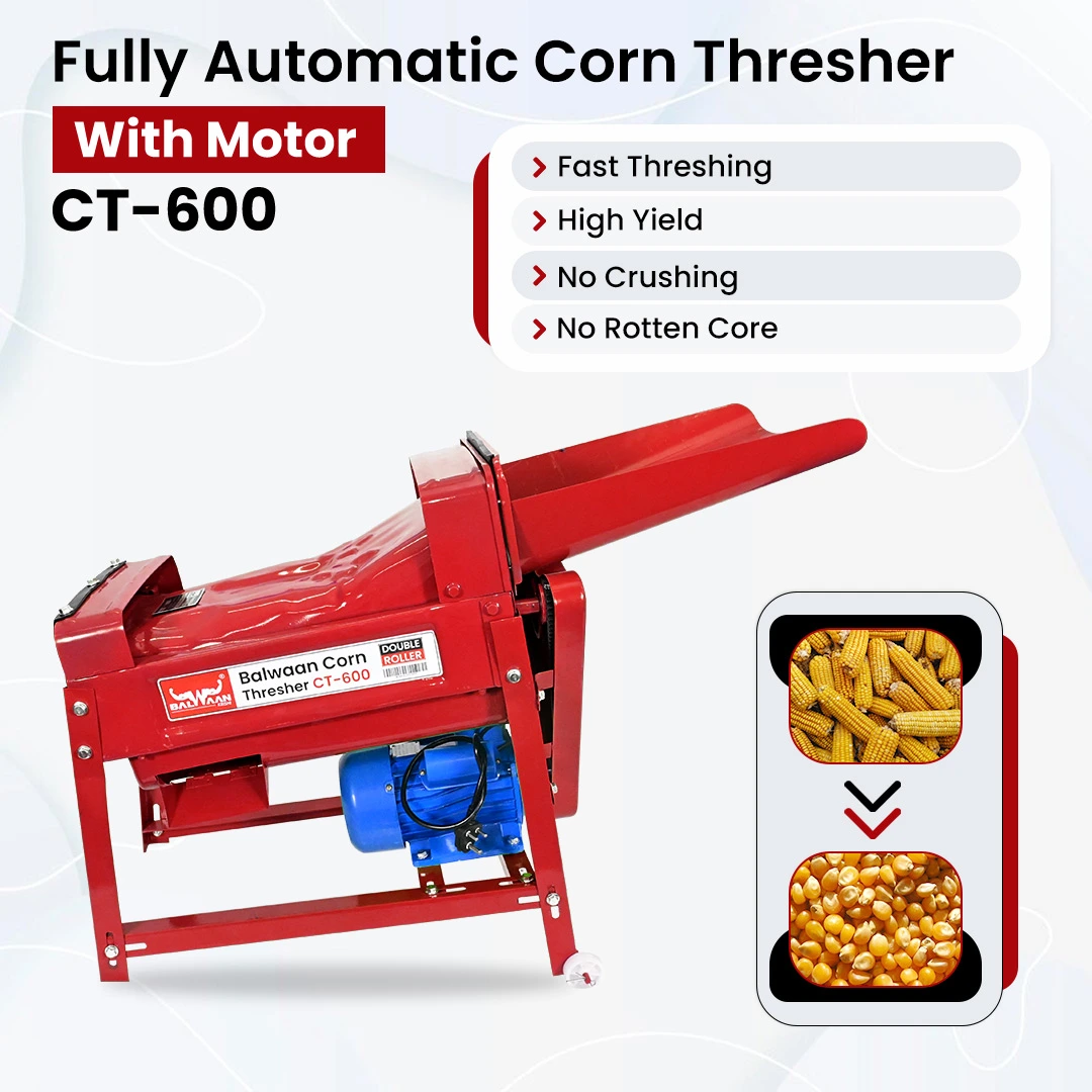 Balwaan Corn Thresher CT-600 With Motor (Red) - photo 3