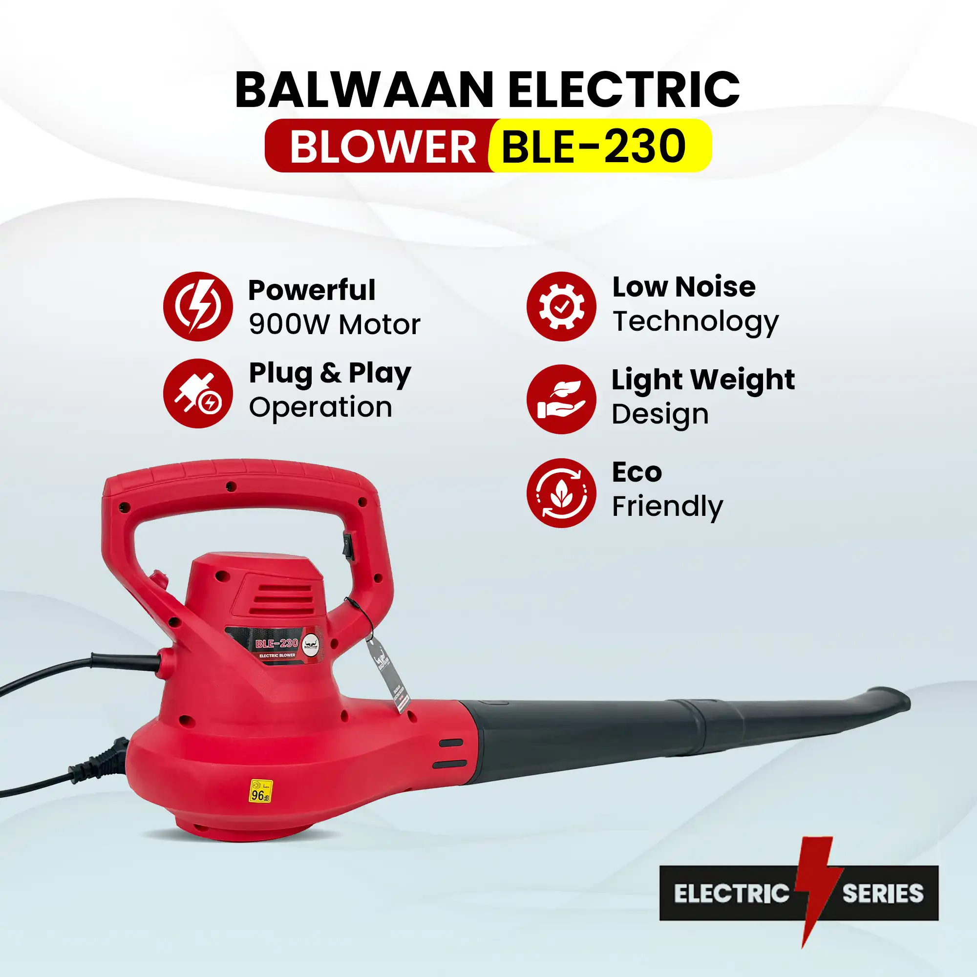 Balwaan Electric Blower BLE-230 – 900W High Speed Electric Air Blower for Cleaning & Drying - photo 4