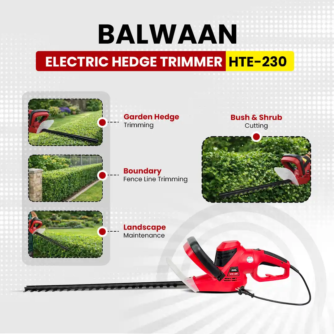 Balwaan Electric Hedge Trimmer HTE-230 - 700W Garden Hedge & Shrub Trimming Machine - photo 3