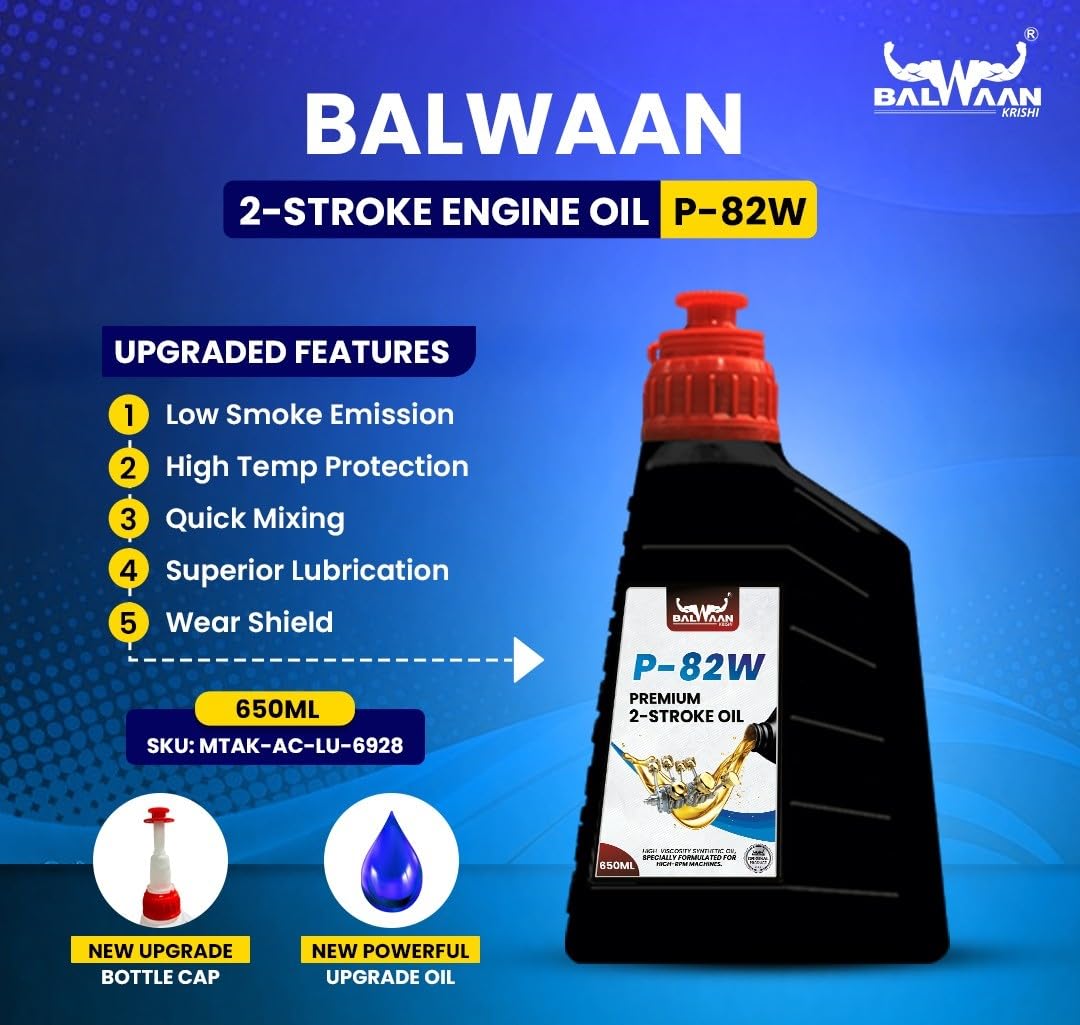 Balwaan Engine Oil 650ml (P-82W) - Low-Smoke Emission & Premium Agricultural Lubricant - photo 2