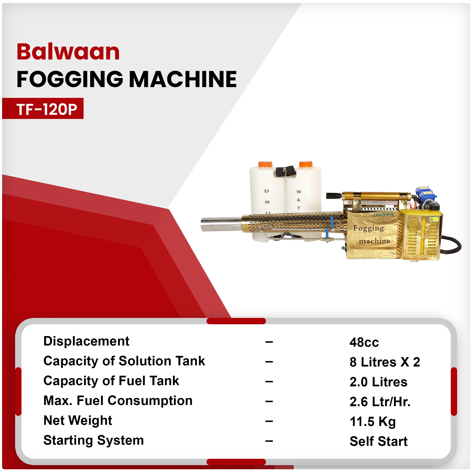 Balwaan Fogging Machine TF-120P - photo 3