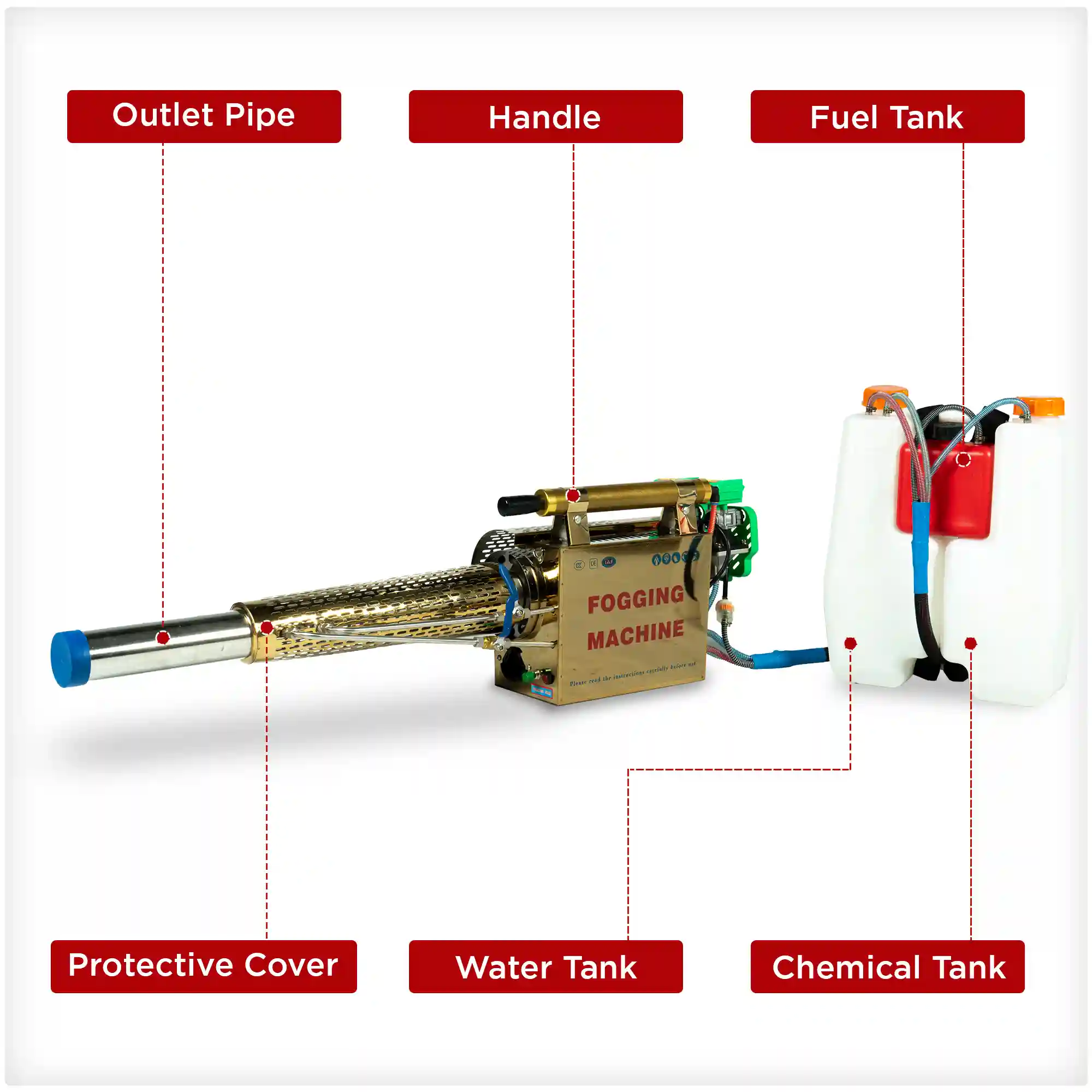 Balwaan Fogging Machine TF-180P - 16L Dual Tank - Self Start Portable Fogger - Spray Machine for Agriculture, Pest Control & Sanitization - photo 4
