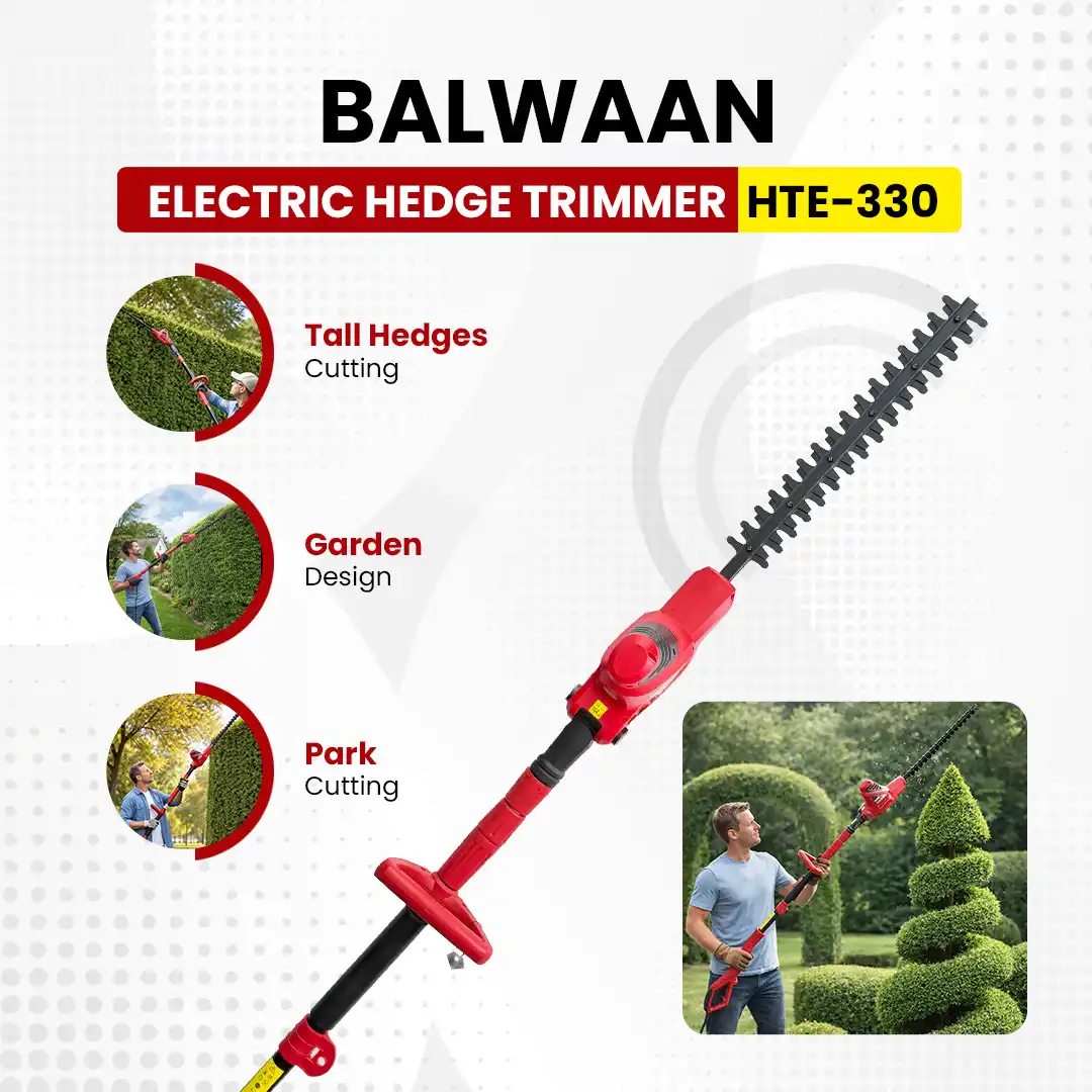 Balwaan High-Power Electric Hedge Trimmer HTE-330 For Clean & Easy Garden Trimming - photo 3