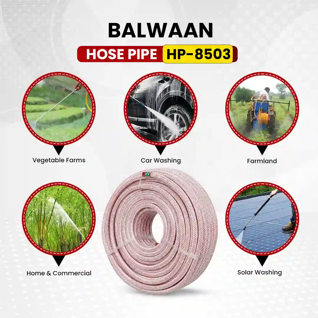Balwaan HP-8503 Heavy-Duty 30 Meter Hose Pipe for Powerful Spraying & Irrigation - photo 4