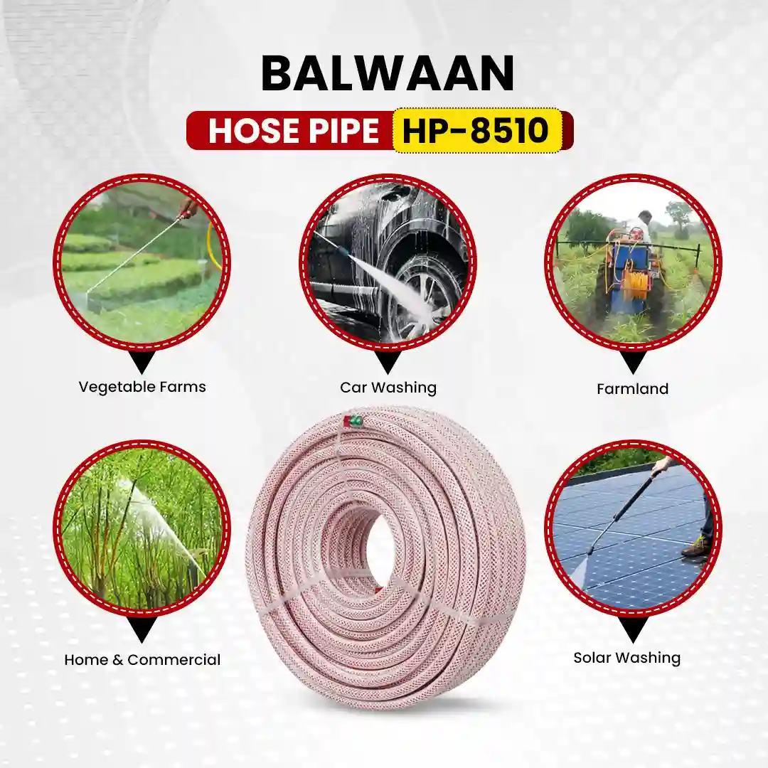 Balwaan HP-8510 Polyester Braided Long Hose Pipe (100 Meter) for Irrigation & Gardening - photo 4