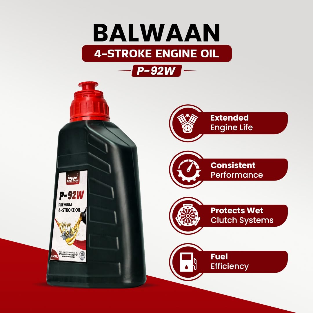 Balwaan Krishi Premium 4-Stroke Engine Oil (P-92W) - 650ml - High Heat Stability - Rust Guard - photo 5