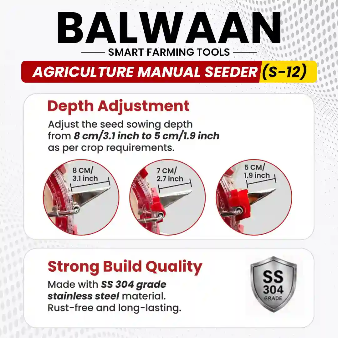 Balwaan Manual Seeder S-12 - Multi Crop Seed Planter - photo 6