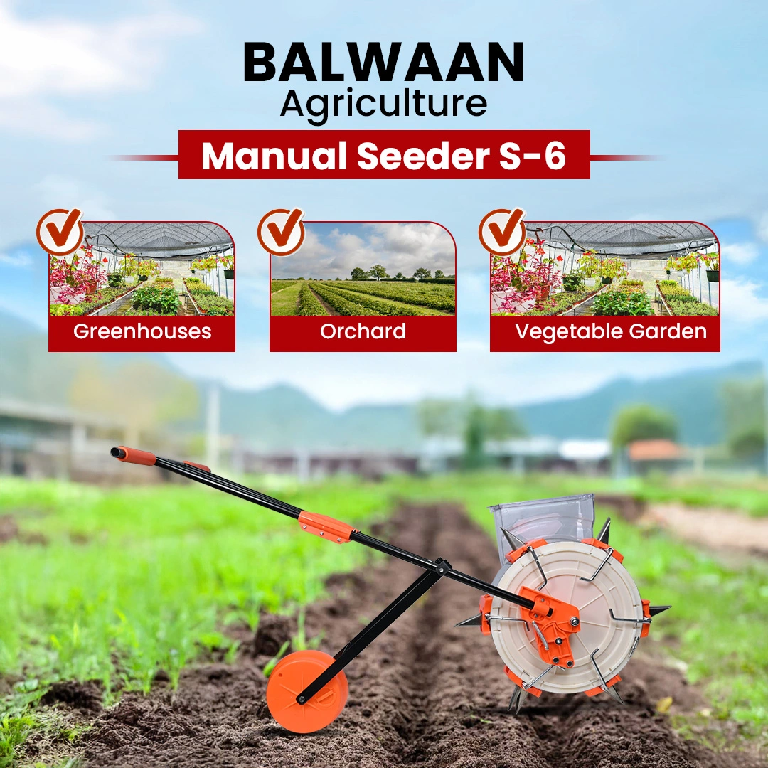 Balwaan Manual Seeder S-6 - Hand-Operated Seed Planter - photo 4