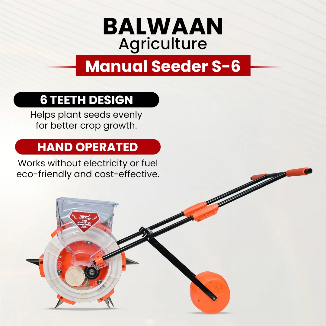 Balwaan Manual Seeder S-6 - Hand-Operated Seed Planter - photo 2