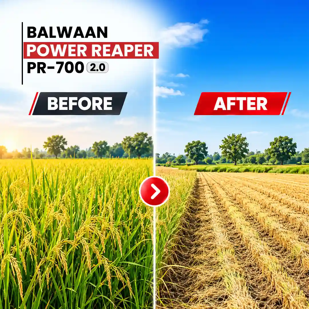 Balwaan PR-700 2.0 Power Reaper (BP-700 2.0+RA-100) - 7 HP 212cc Petrol 3-Row Crop Harvester - photo 5