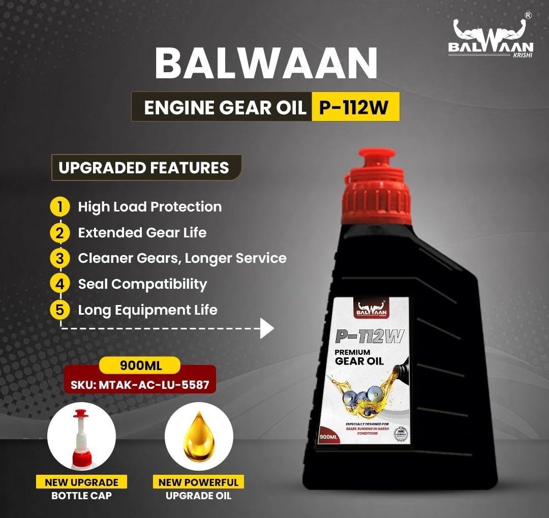 Balwaan Premium Engine Gear Oil (P-112W) 900ml - High Load Protection Extended Gear Life - photo 4
