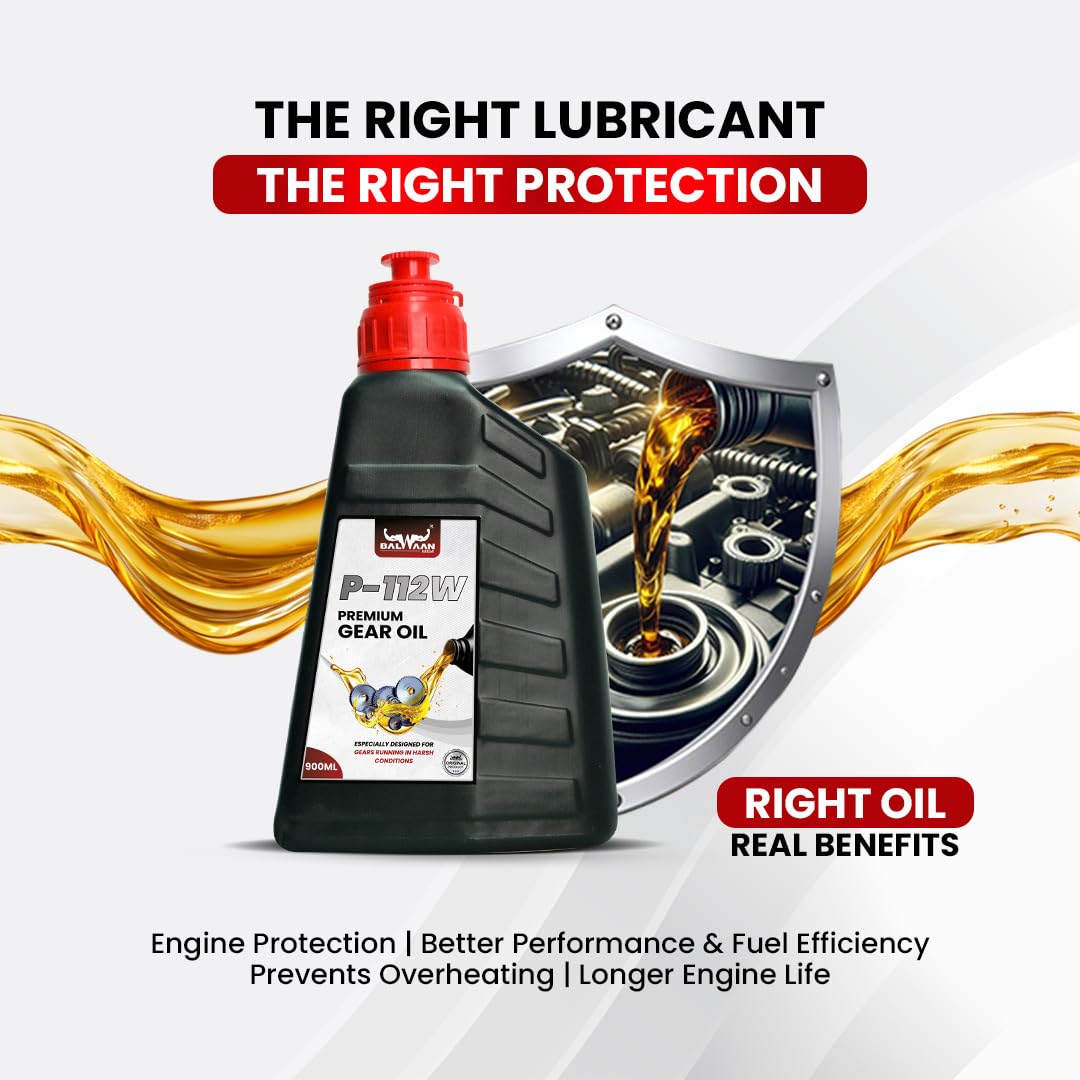 Balwaan Premium Engine Gear Oil (P-112W) 900ml - High Load Protection Extended Gear Life - photo 5