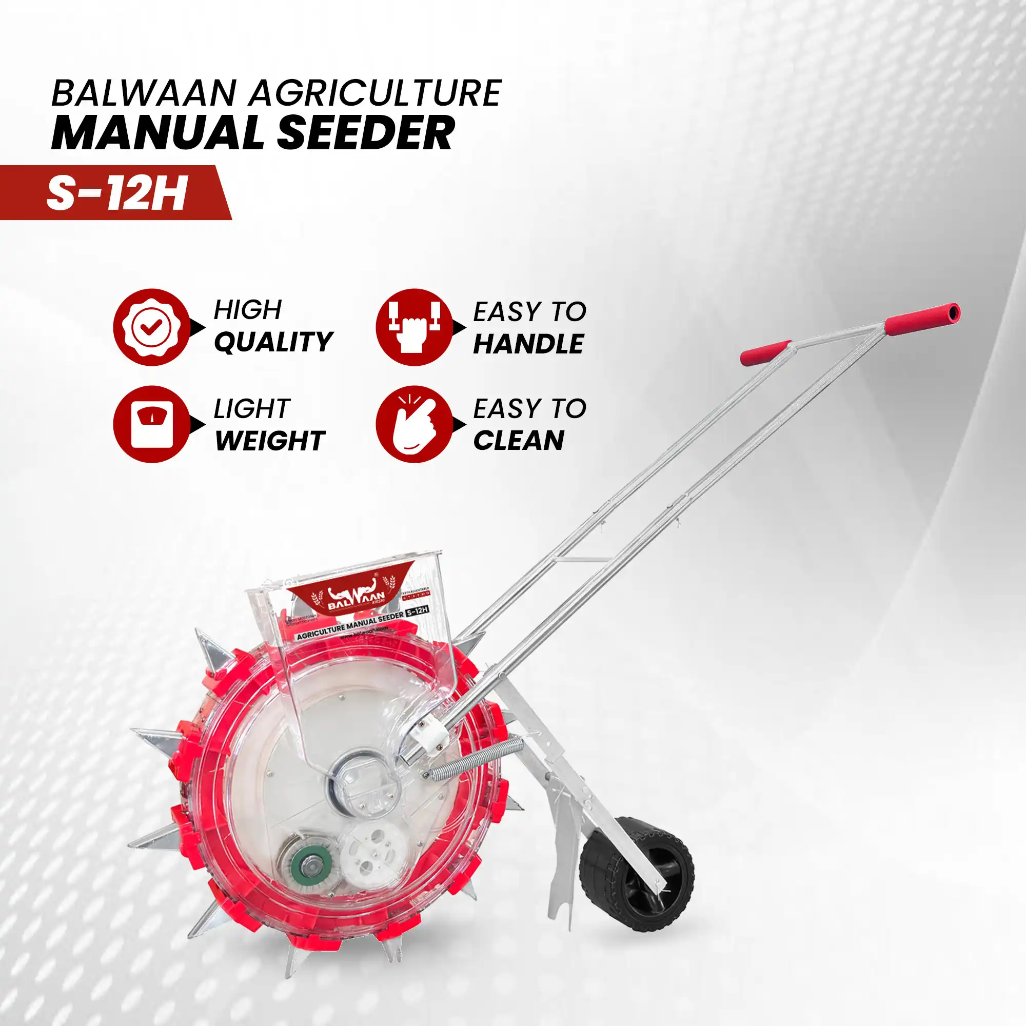 Balwaan S-12H Manual Seeder - Multi-Crop Seed Planter for Agriculture - photo 3