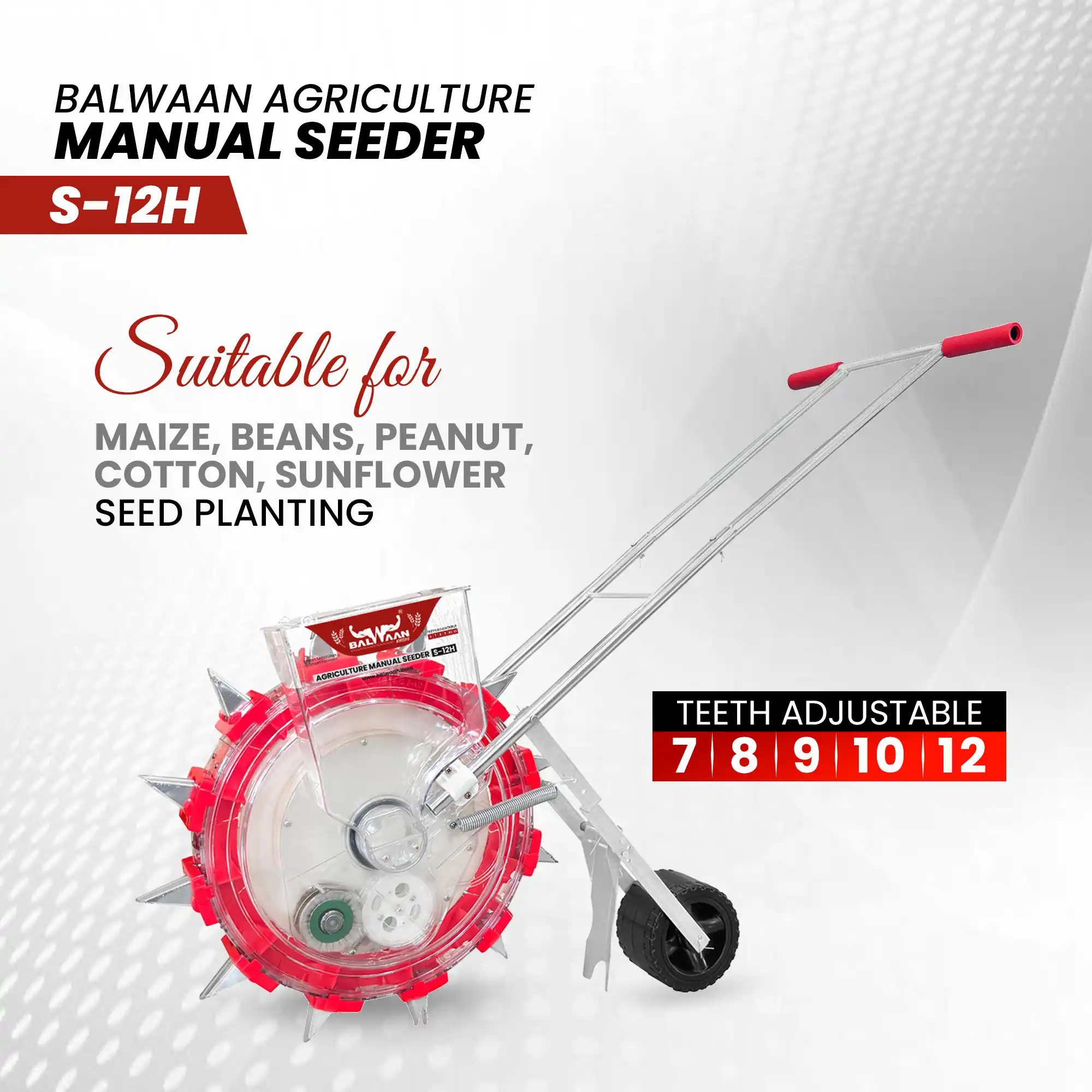 Balwaan S-12H Manual Seeder - Multi-Crop Seed Planter for Agriculture - photo 4