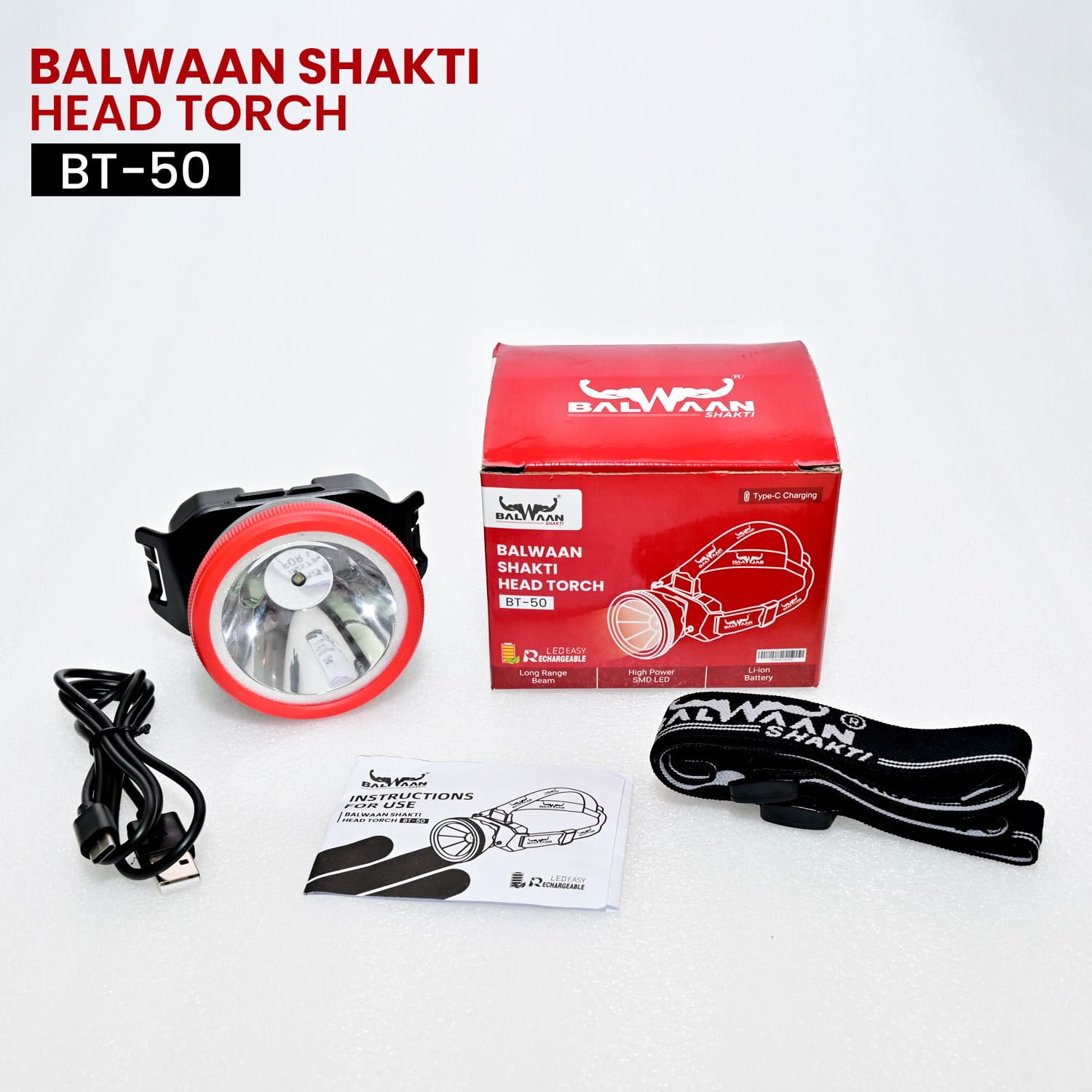 Balwaan Shakti LED Flashlight Head Torch - BT-50 - photo 3