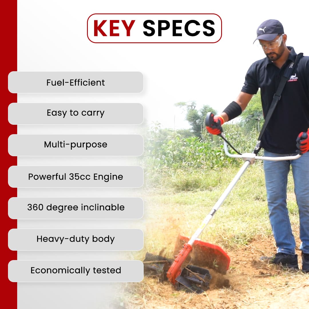 Balwaan Side Pack Crop Cutter with Tiller - 35cc - photo 2