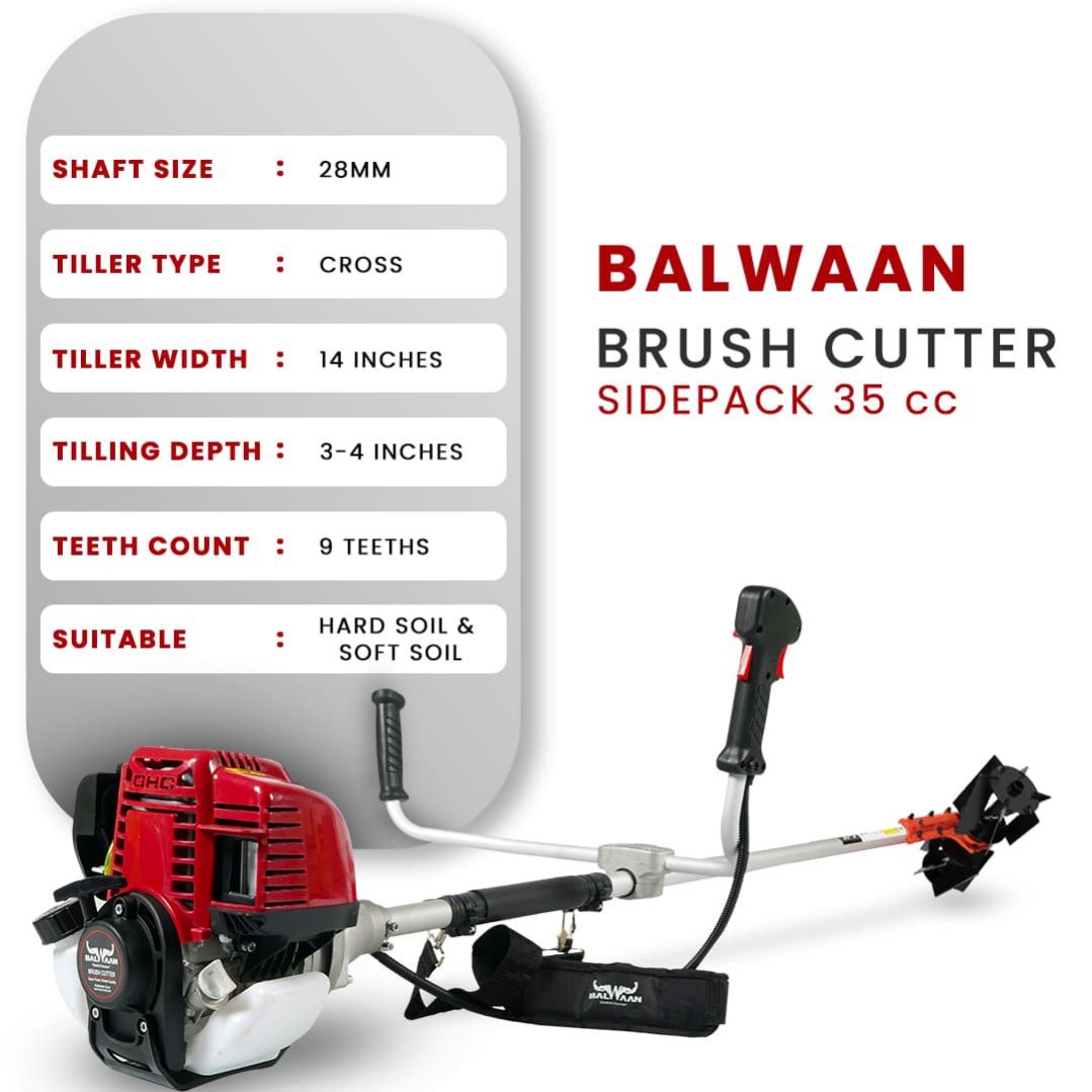 Balwaan Side Pack Crop Cutter with Tiller - 35cc - photo 3