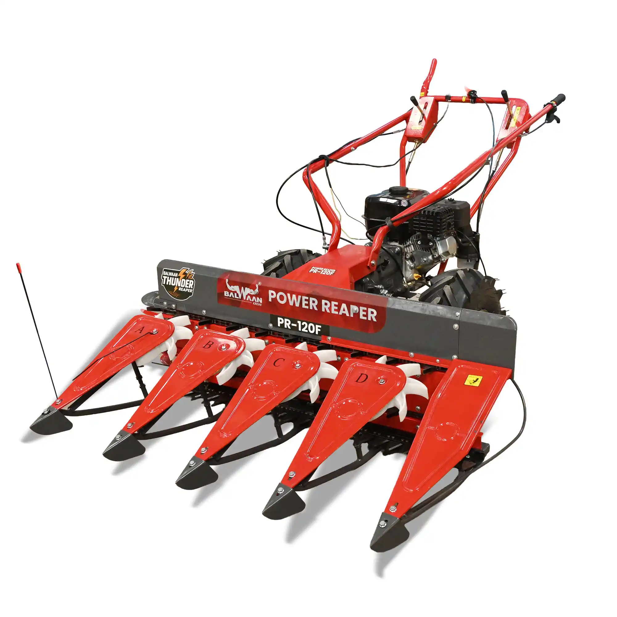 Balwaan Thunder Power Reaper PR-120F - Heavy-Duty 212cc Crop Harvester for Wheat Rice & Millet