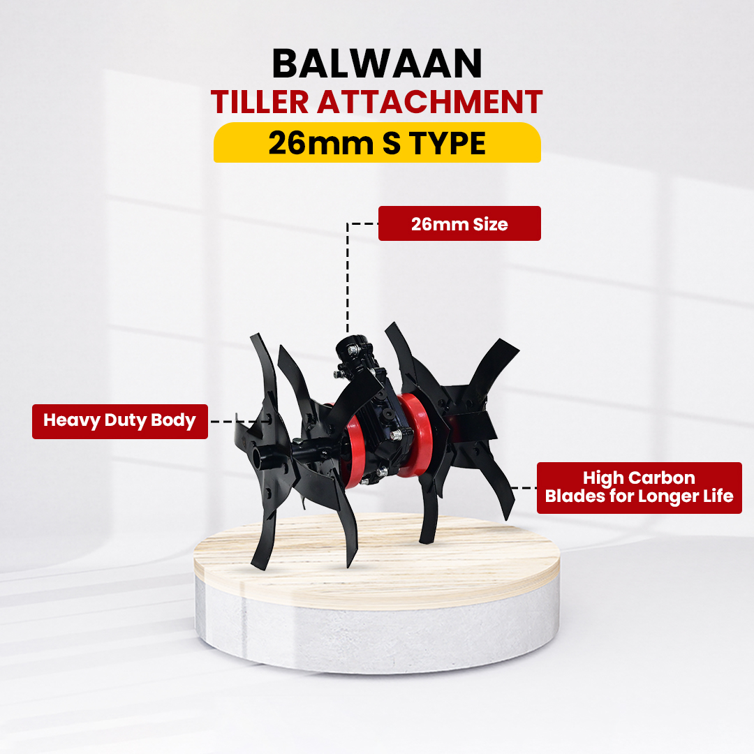 Balwaan Tiller Attachment 26mm S type (12 Inch) - Black - photo 3