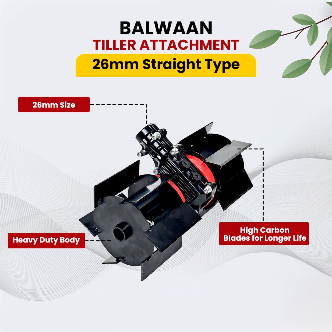 Balwaan Tiller Attachment 26mm Straight Type (12 inch) - Black - photo 3