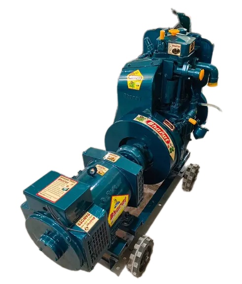 Bharat 7.5 kVA Single Phase Diesel Generator Set (DG Set) with 100% Copper Winding Alternator, Trolley Mounted - photo 2